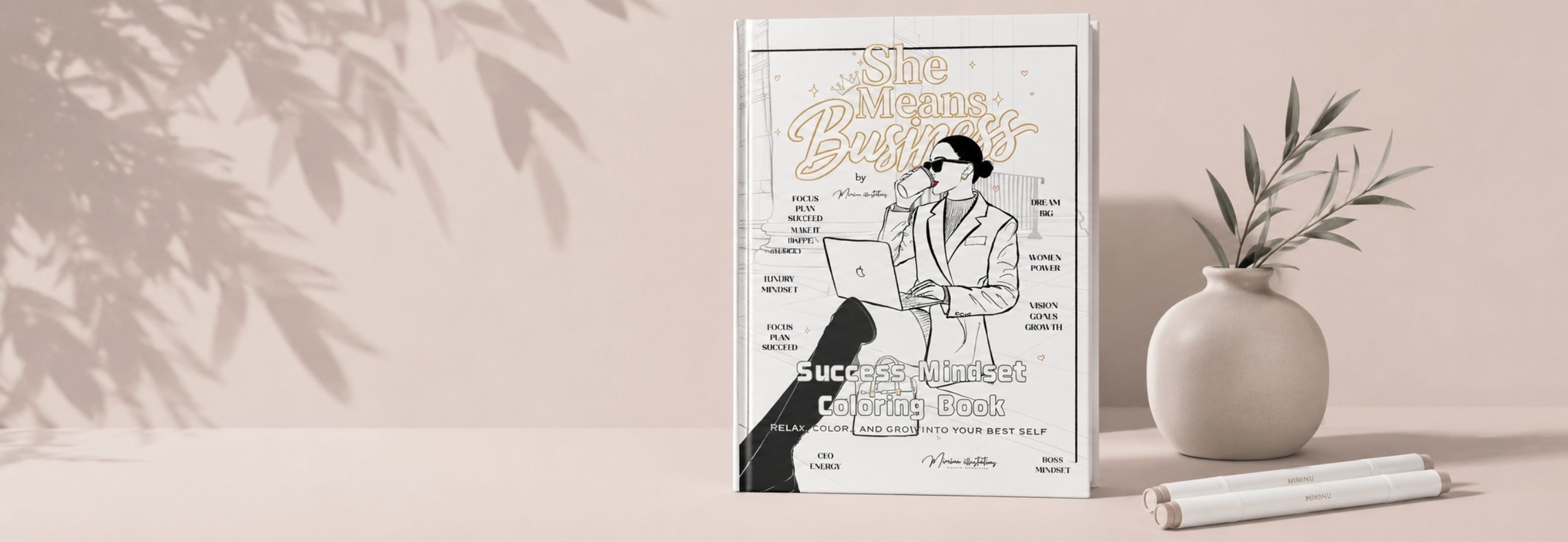 She Means Business: A Fashion Coloring Book for Women Who Love Creativity
