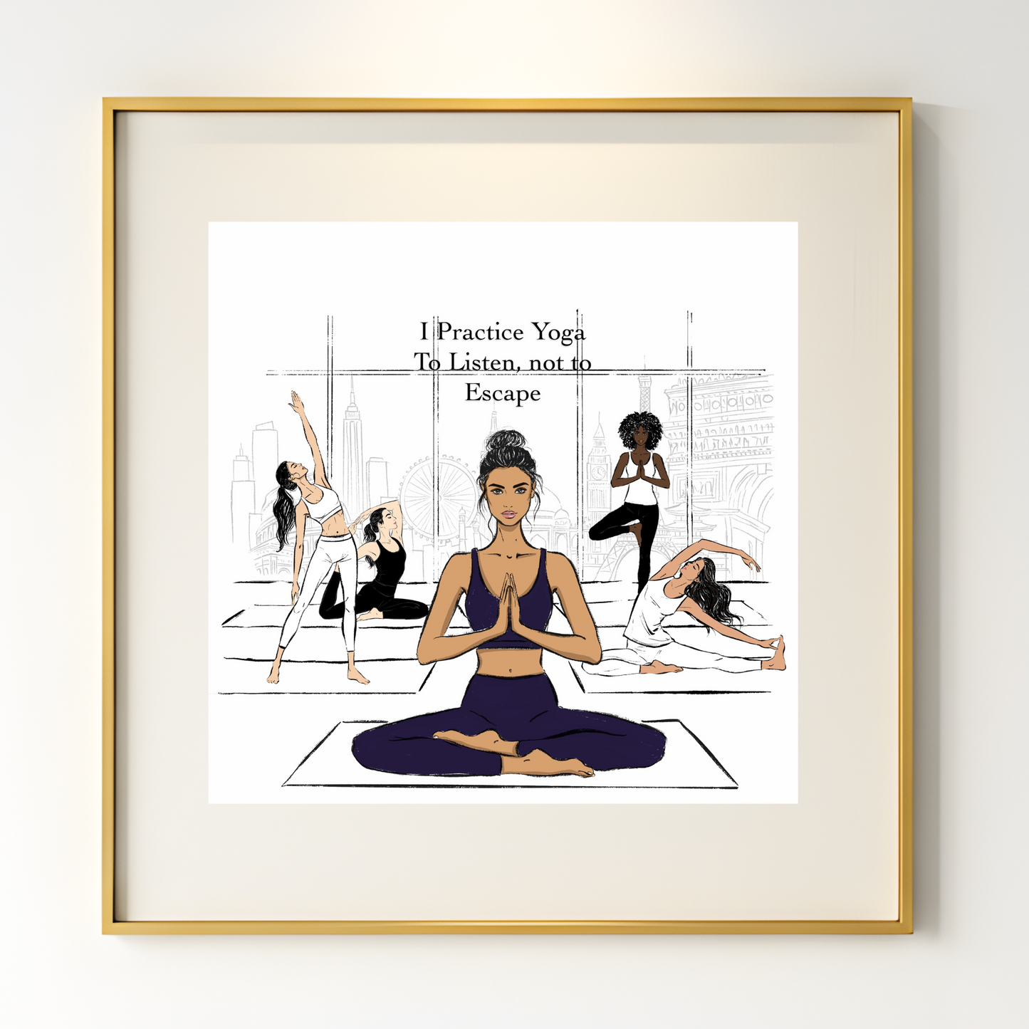 Grace in Stillness – Modern Yoga Art Print