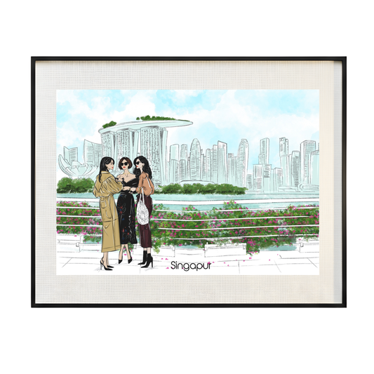 Singapore Soirée – Modern City Chic Art Print