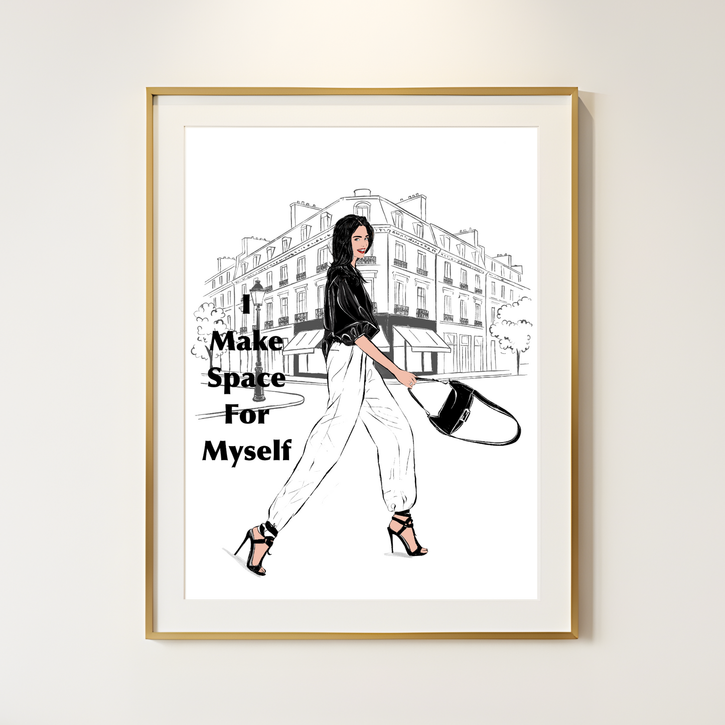 Graceful Walk – Minimal Fashion Wall Art Print