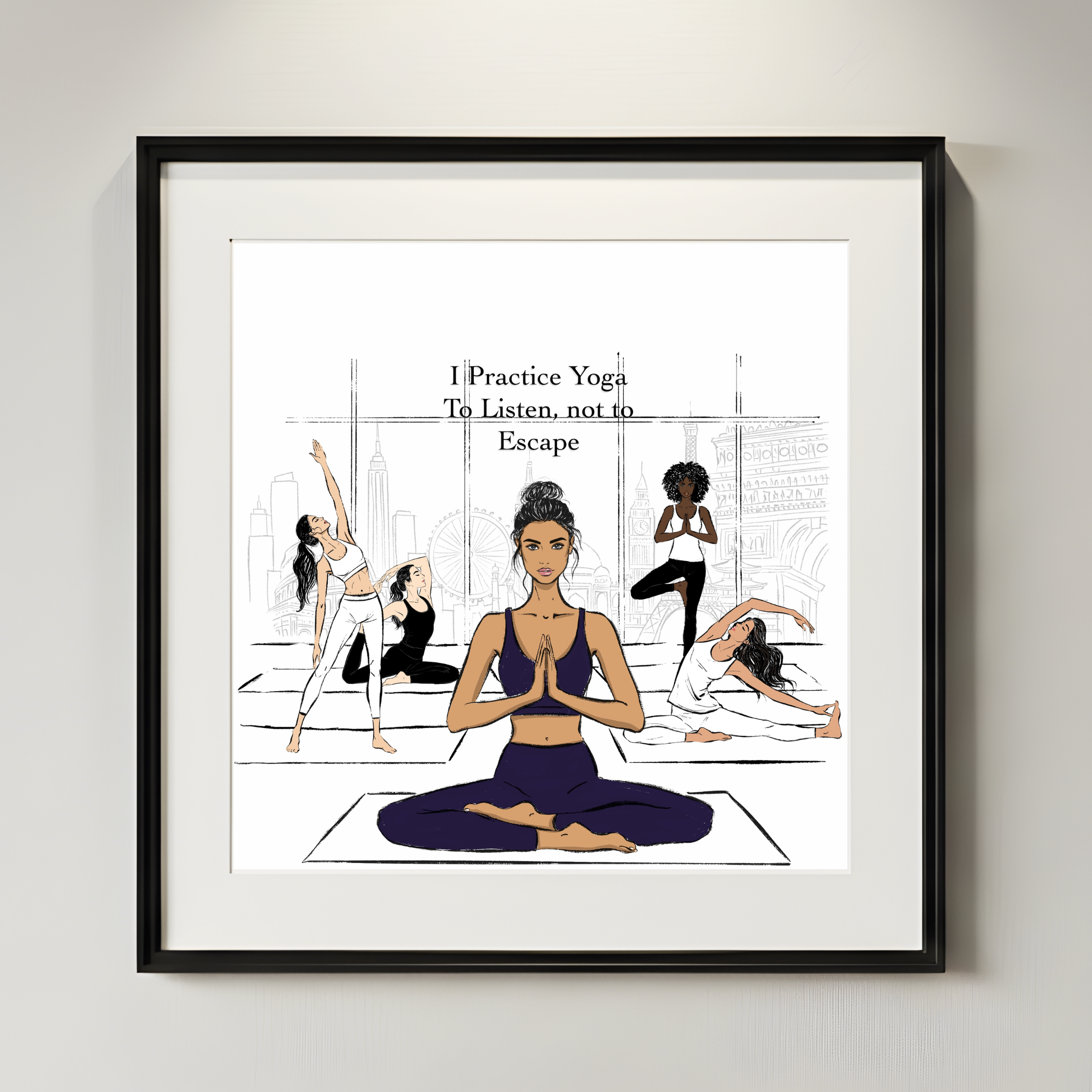 Grace in Stillness – Modern Yoga Art Print