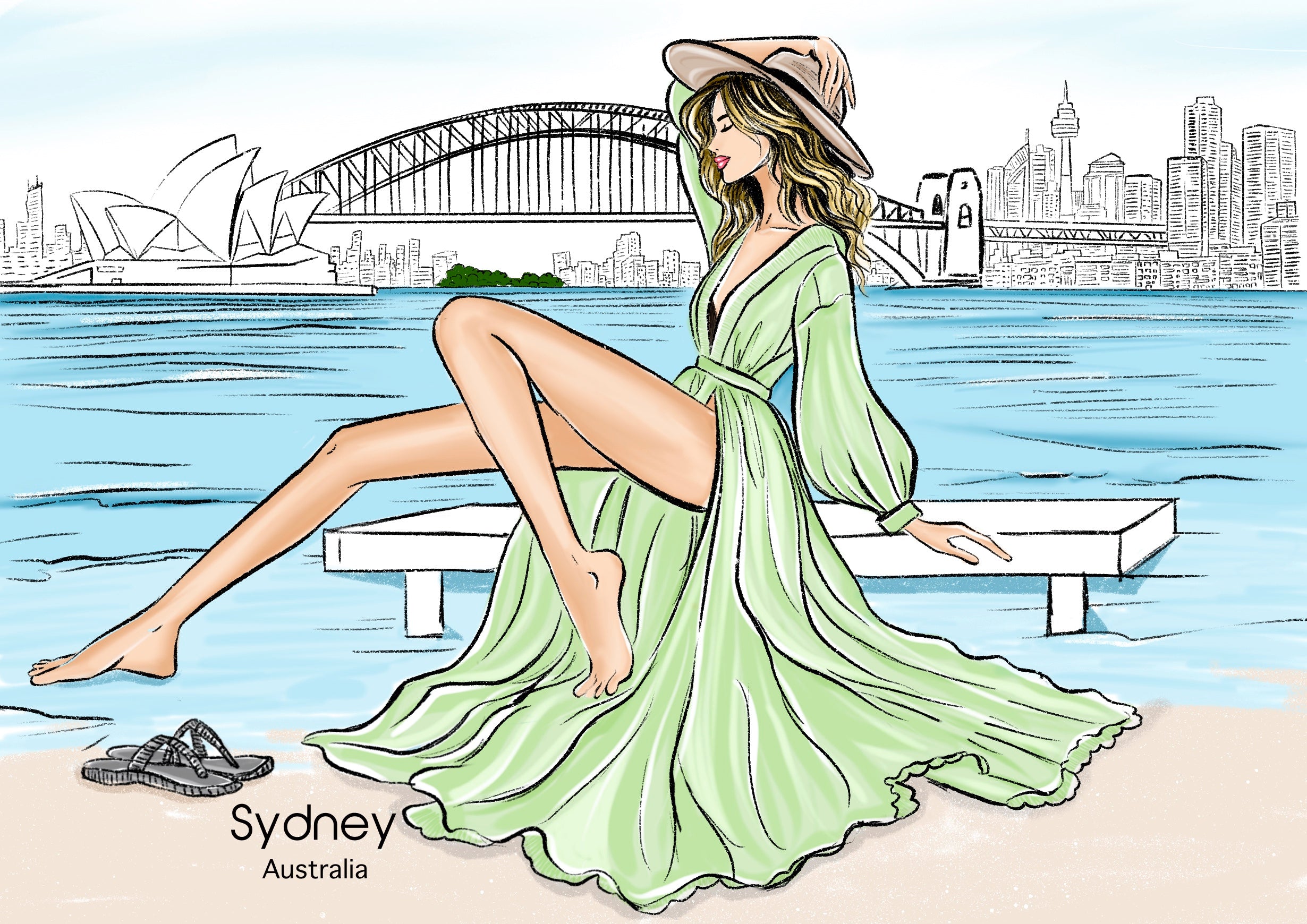 Sydney in Style – Coastal Elegance Art Print