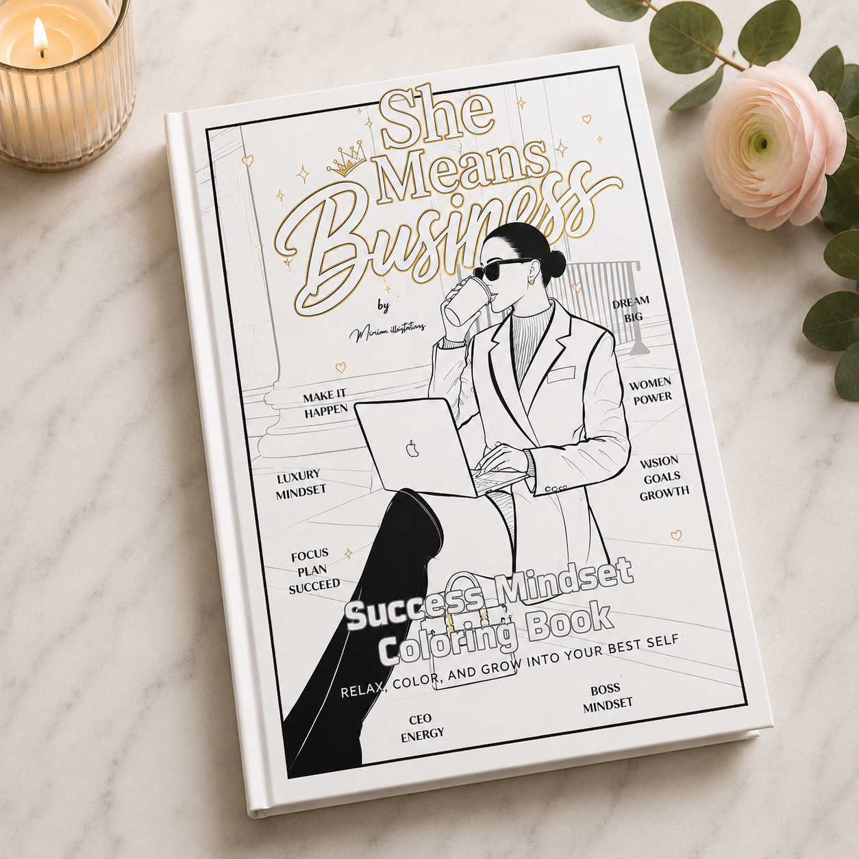 She Means Business: Success Mindset Coloring Book for Women