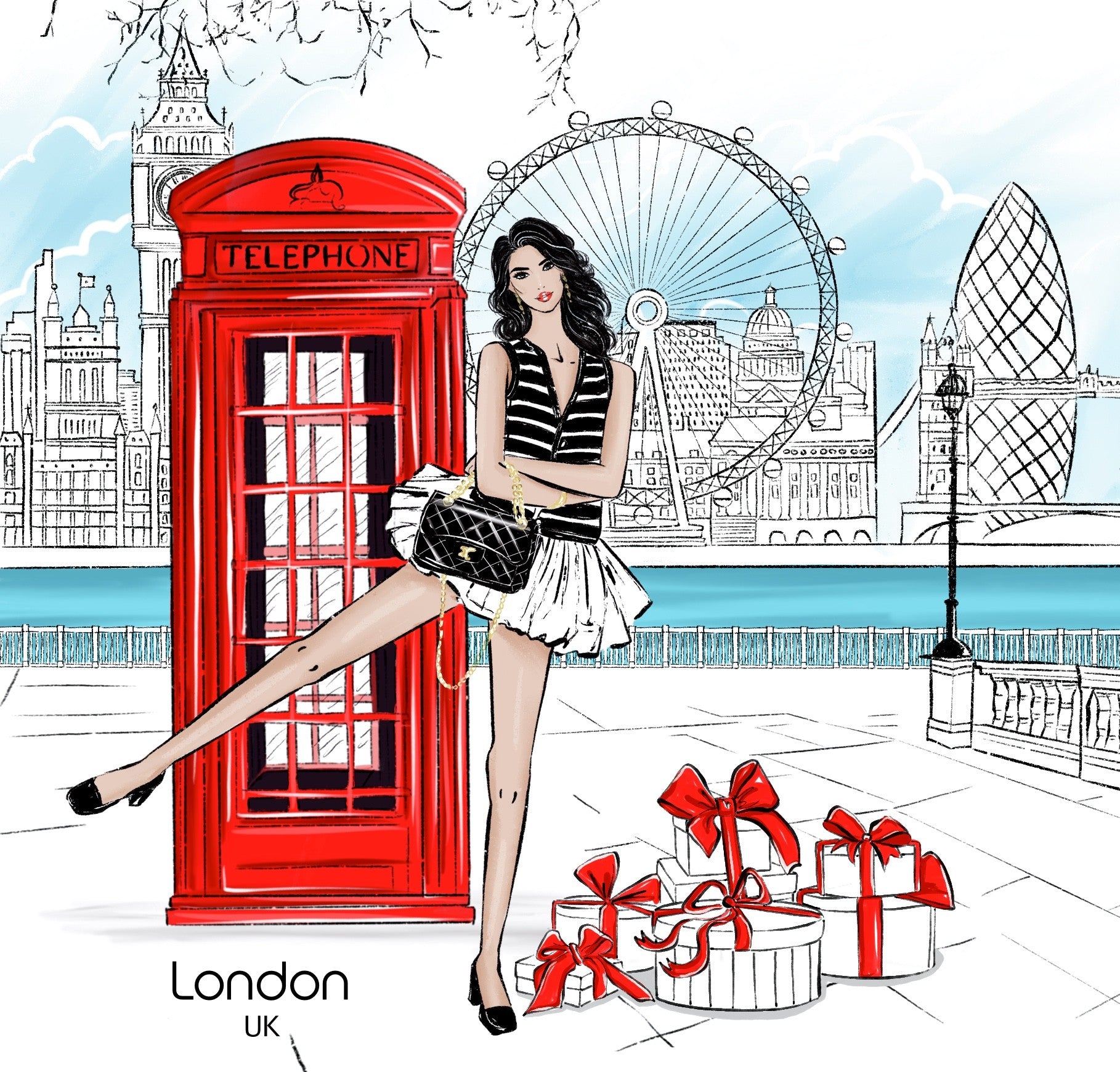 London in Style – Fashion Wall Art Print
