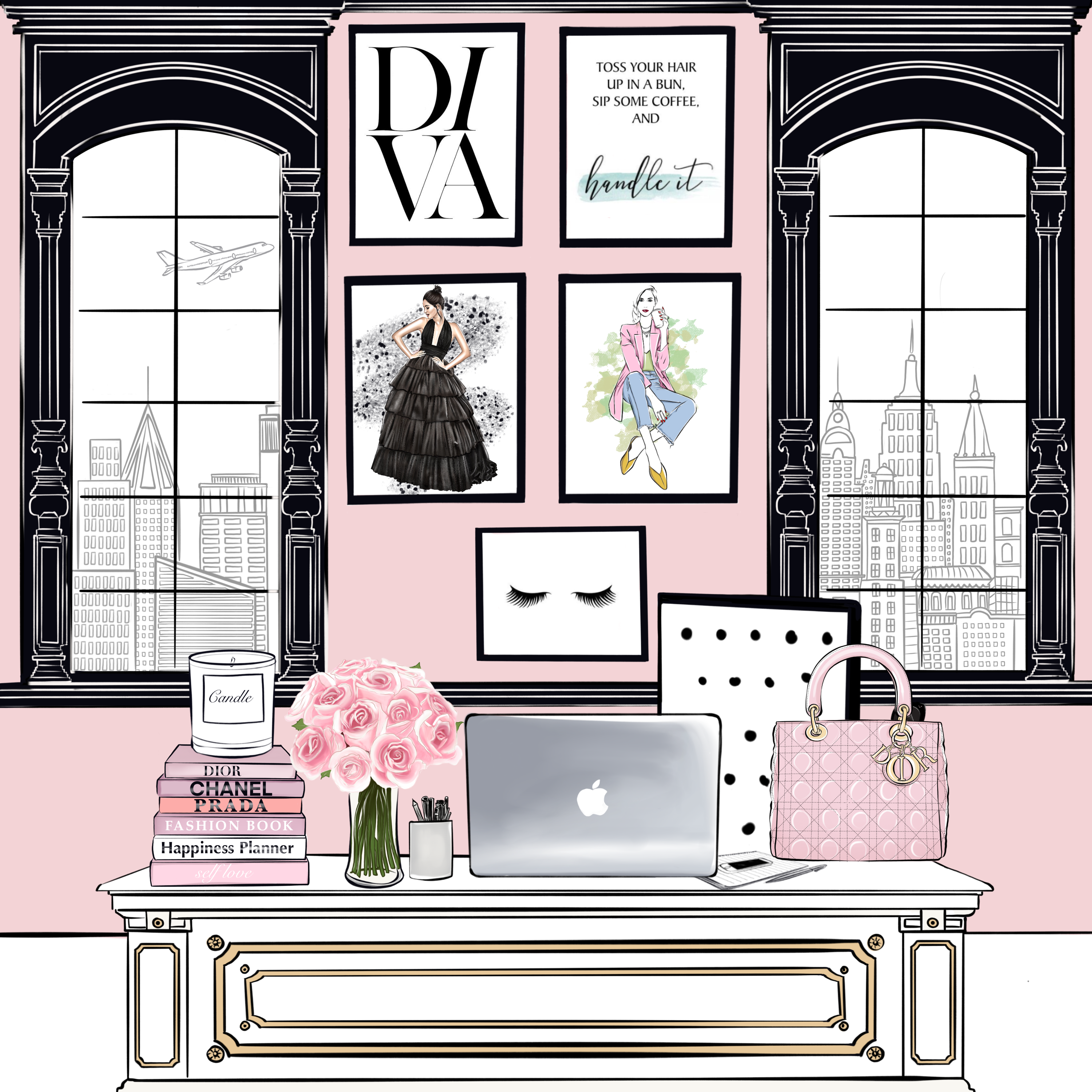 Boss Lady- 32 PNG set (DIGITAL DOWNLOAD)
