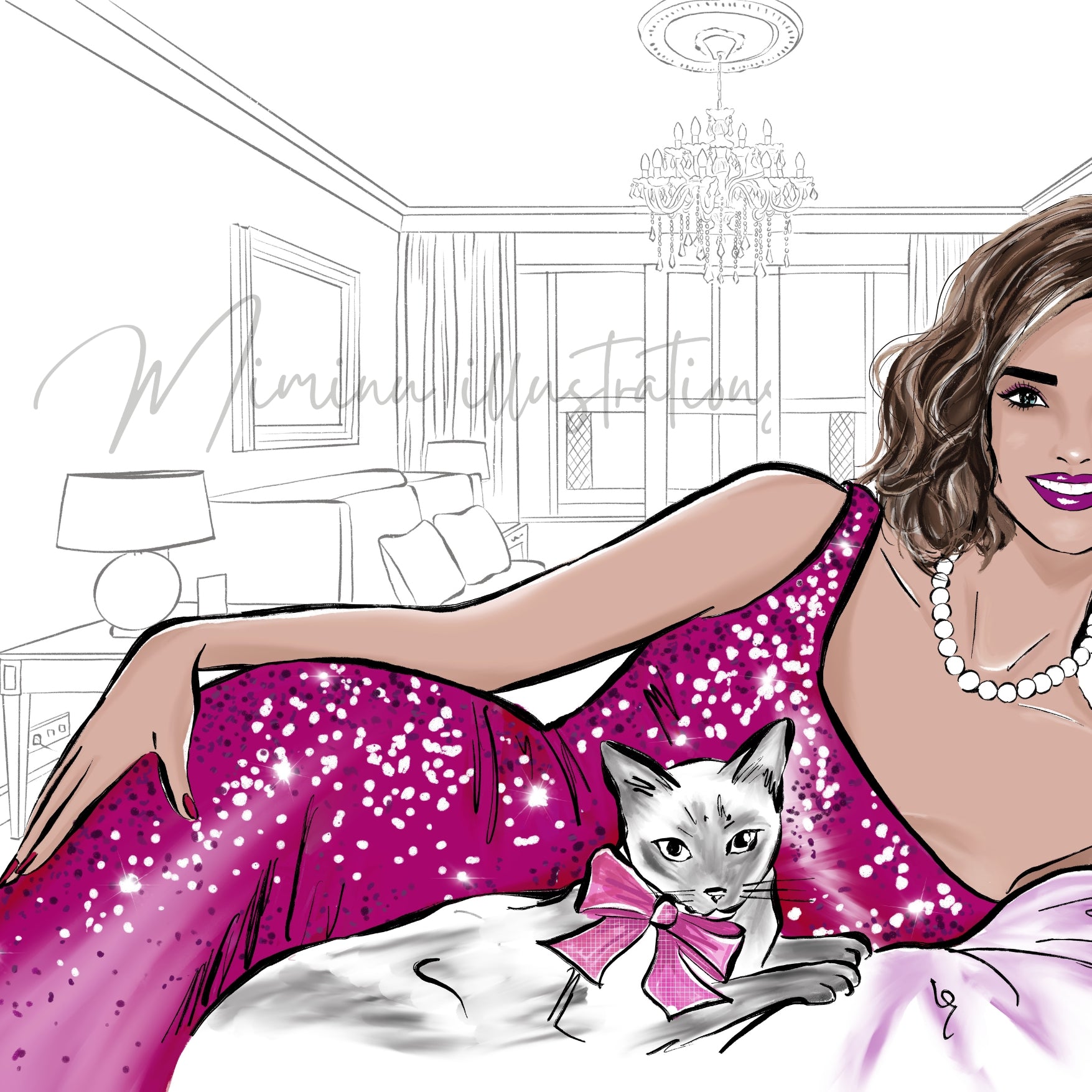 Pink Glam– Luxury Fashion Wall Art Print