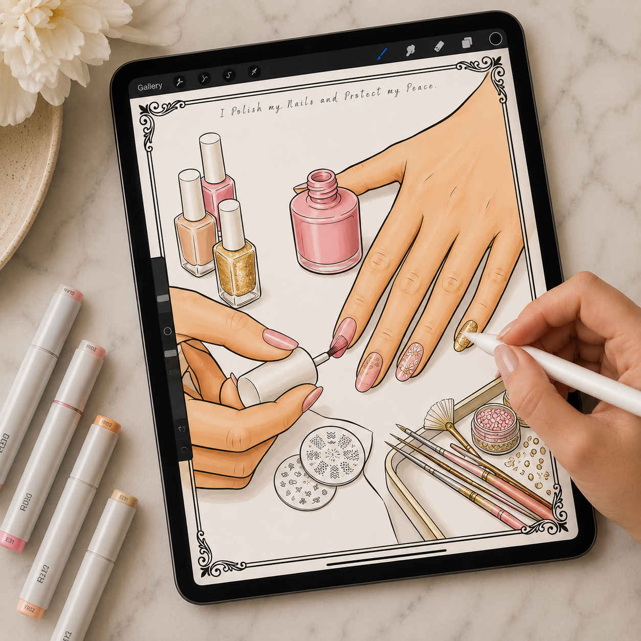 Self Love Coloring Book for women with relaxing self-care illustrations and empowering mindfulness coloring pages.