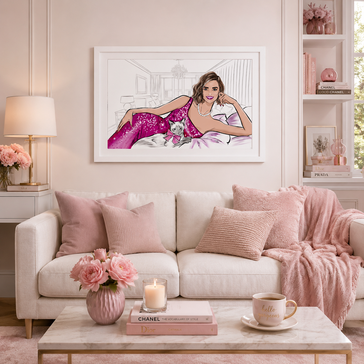Pink Glam– Luxury Fashion Wall Art Print