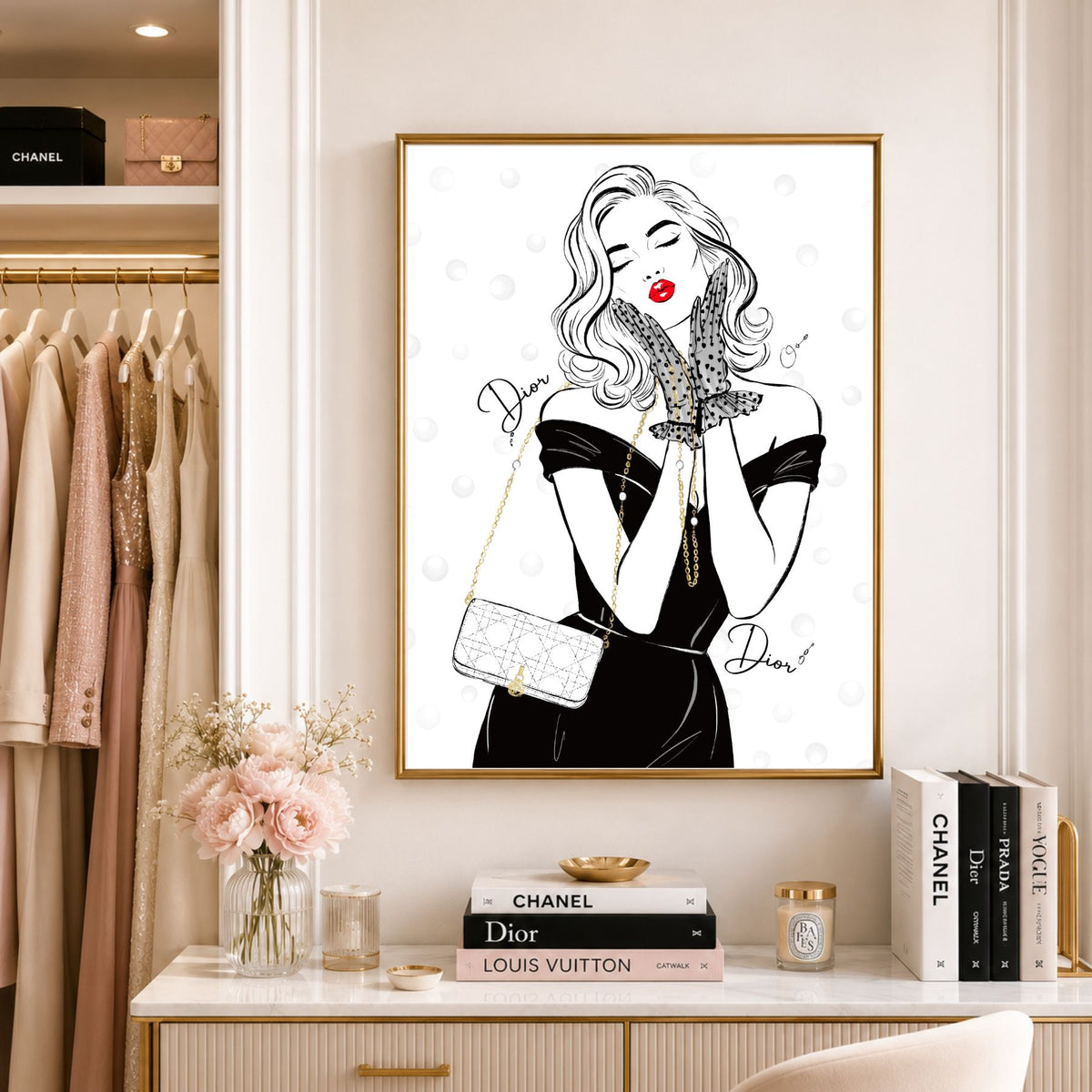 DIOR NOIR WHISPER-ILLUSTRATION-LIMITED EDITION PRINT