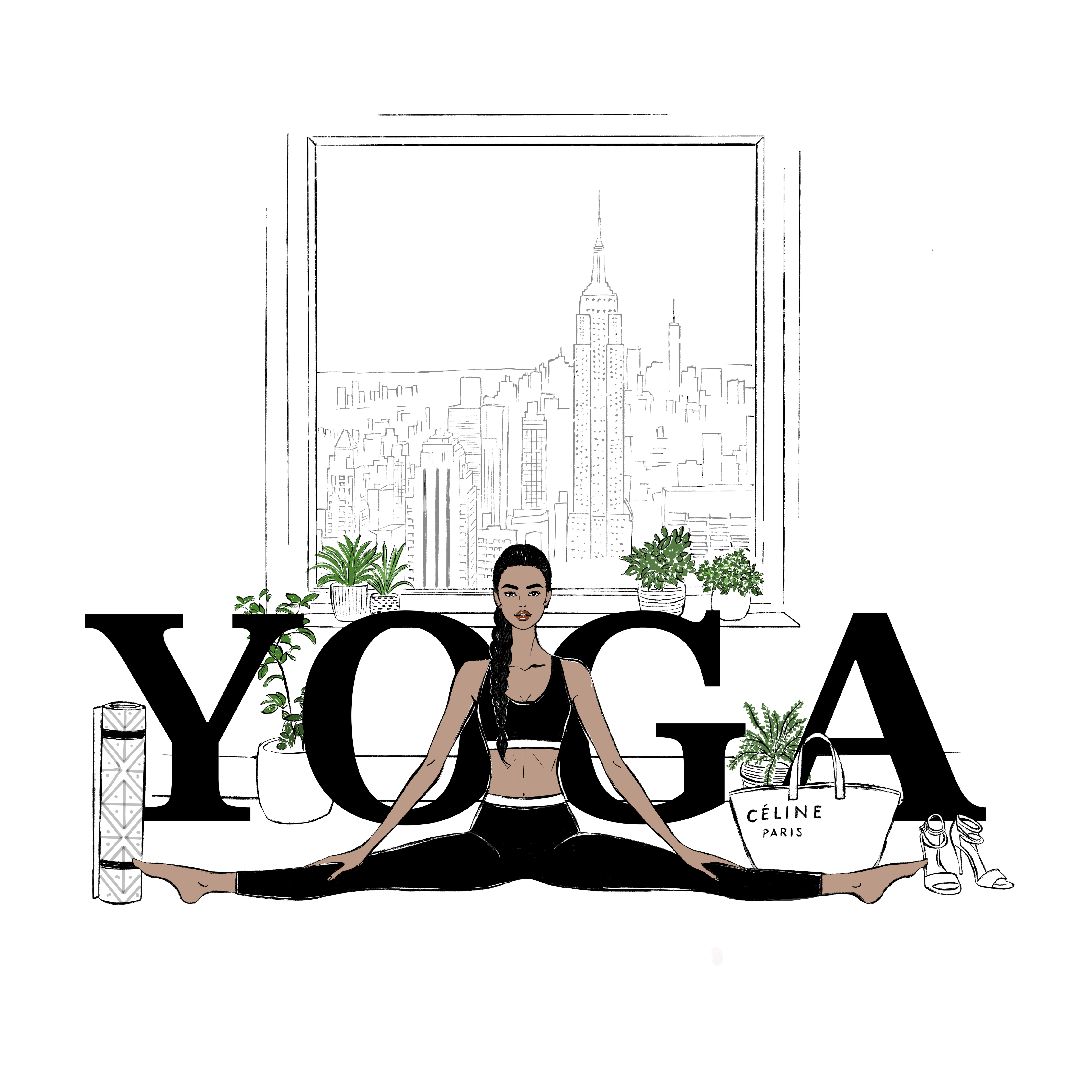 Yoga State of Mind-Fashion Print