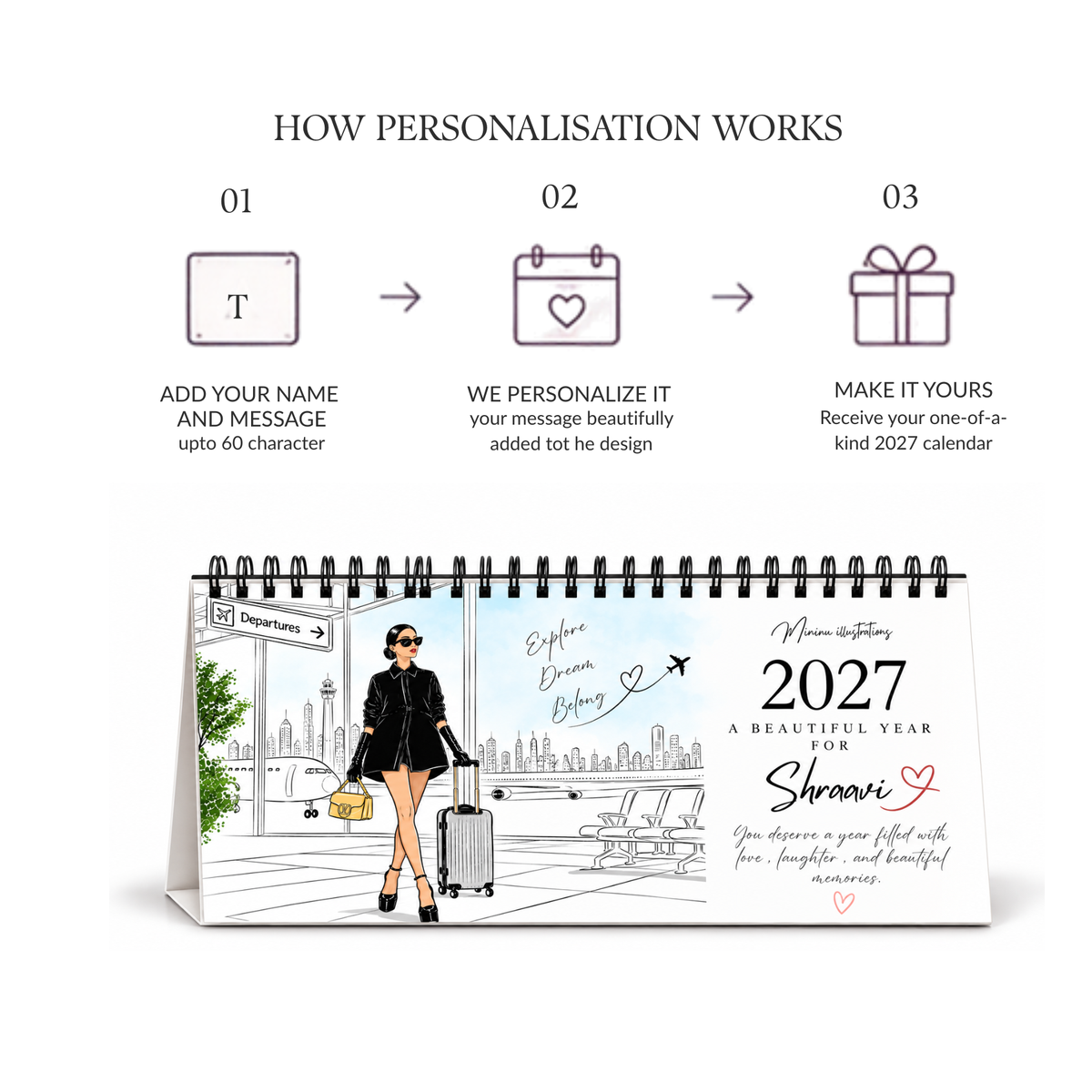 A Year of Fashion & Travel —2027 Limited Edition Desk Calendar
