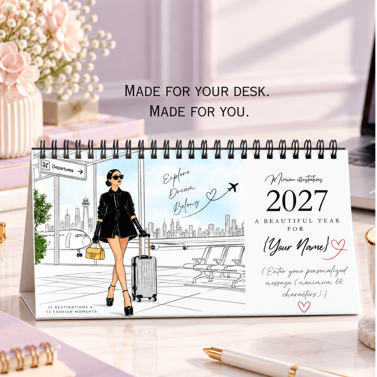 A Year of Fashion & Travel —2027 Limited Edition Desk Calendar