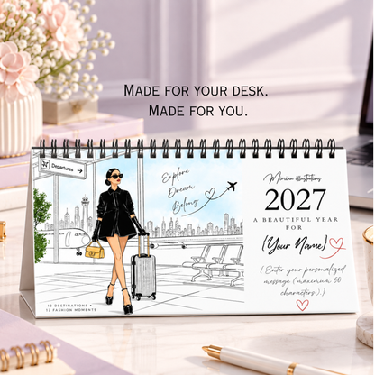 A Year of Fashion & Travel —2027 Limited Edition Desk Calendar