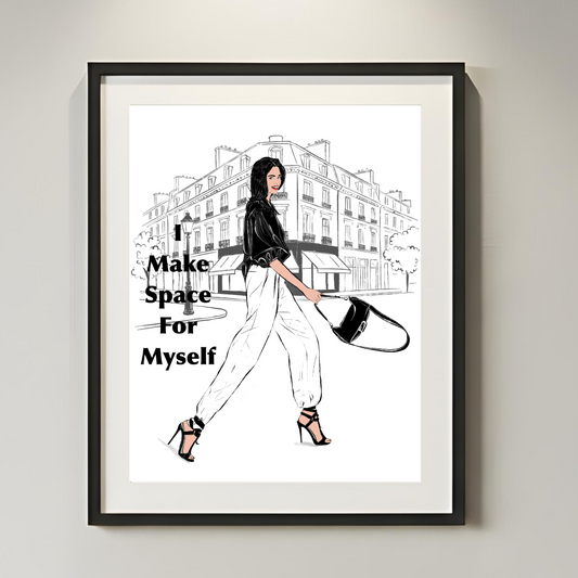 Graceful Walk – Minimal Fashion Wall Art Print