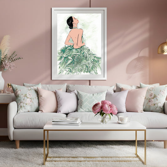 Backless Beauty-fashion Print