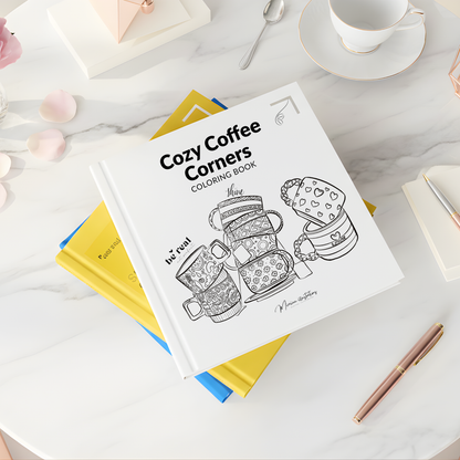 Coffee coloring pages for Adults | Cozy Coffee Lover|Me Time | Self-care for you | Digital Download