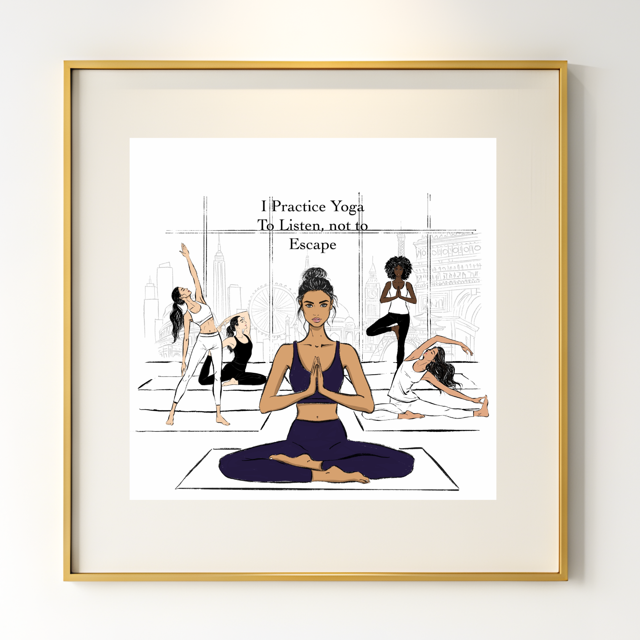 Grace in Stillness – Modern Yoga Art Print