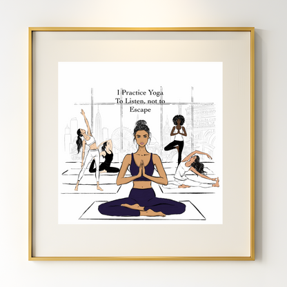 Grace in Stillness – Modern Yoga Art Print