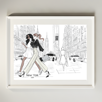 New York in Motion – Timeless City Art Print-Digital Download