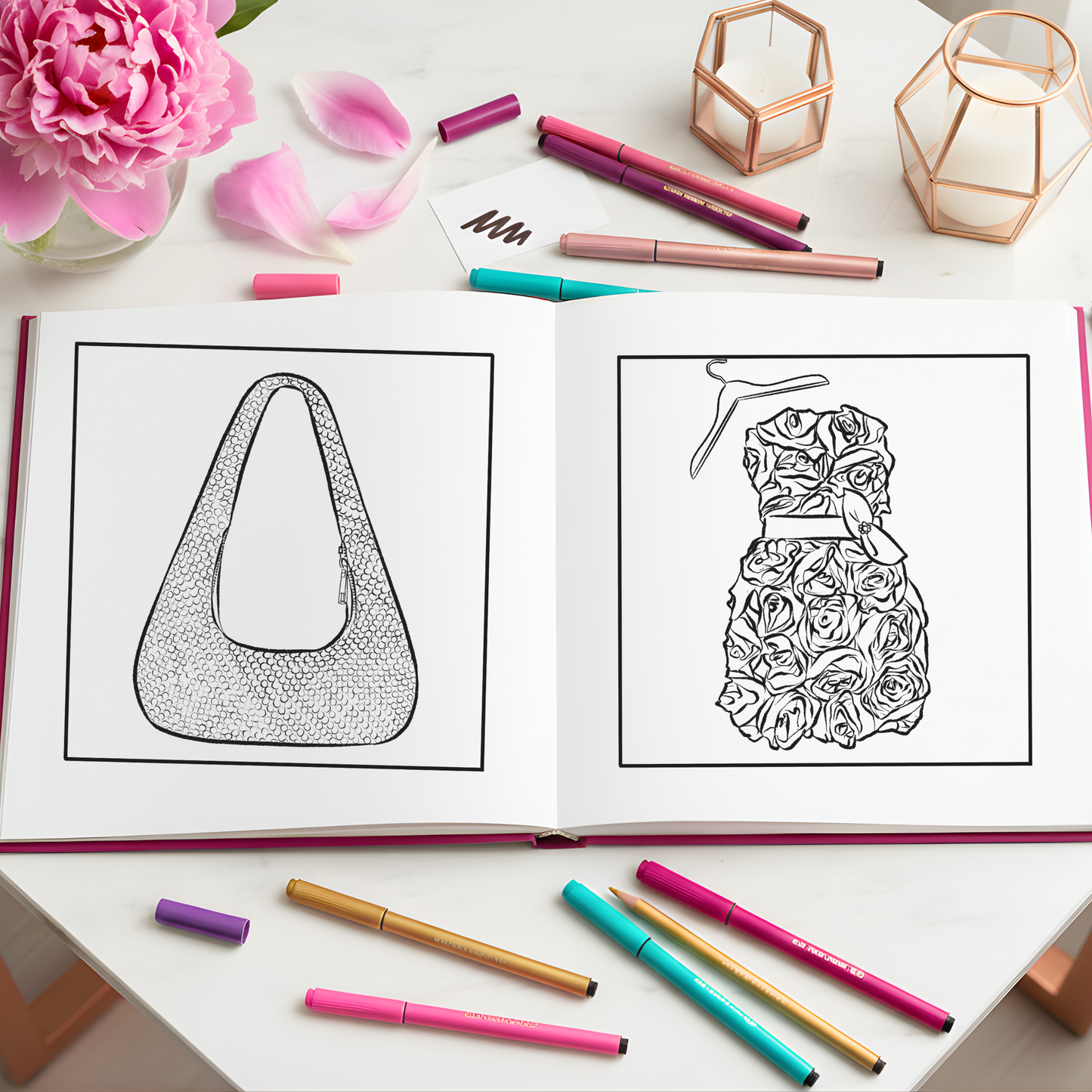 Premium Fashion Accessories Coloring Book | Printable Fashion Coloring Pages PDF | Digital Download