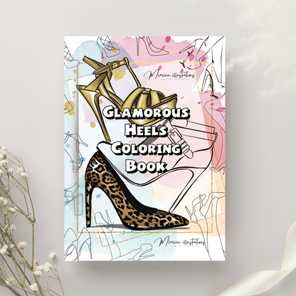 High Heel Coloring Book | Glamorous Shoe Coloring Pages Printable  |  Digital Download