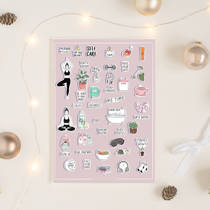 Glow & Glam Digital Sticker Collection | Fashion & Wellness Planner Stickers  | Digital Download