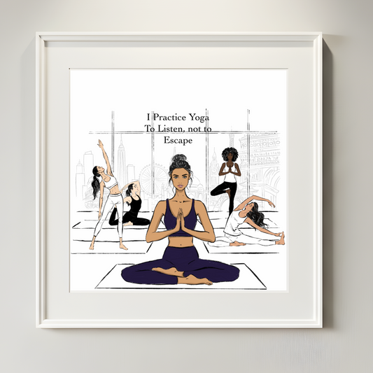 Grace in Stillness – Modern Yoga Art Print