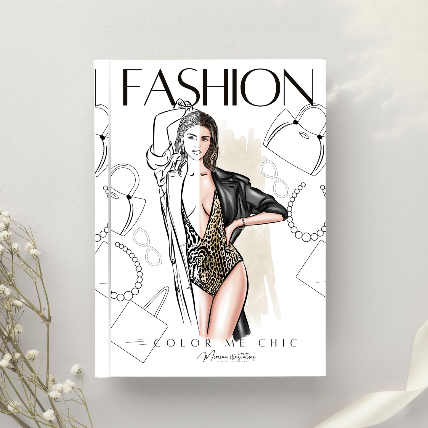 Fashion in Chic Coloring Book for Adults | Printable Fashion Coloring Pages PDF | Digital  Download