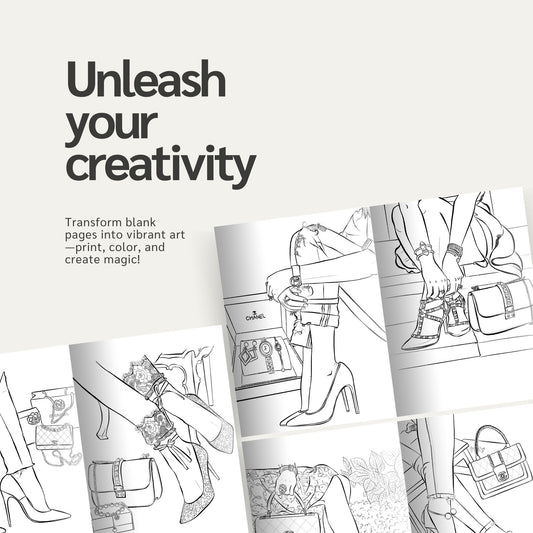 "Stepping in Style: A Glamorous Heel Coloring Book"