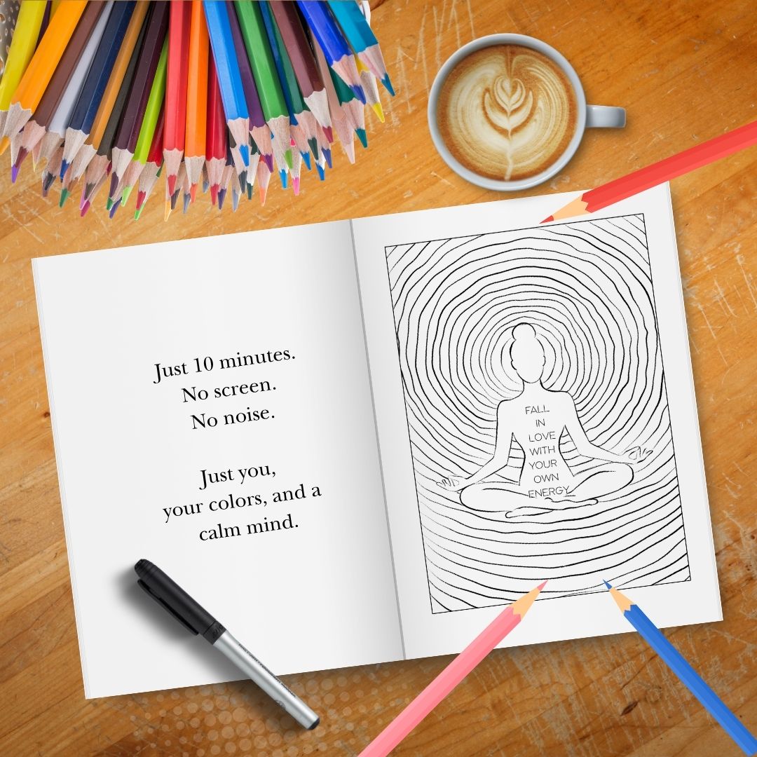 Calm Mind Coloring Book for Women | 37 Relaxing Pages, Quotes (Digital Download)