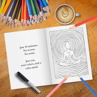 Calm Mind Coloring Book for Women | 37 Relaxing Pages, Quotes (Digital Download)