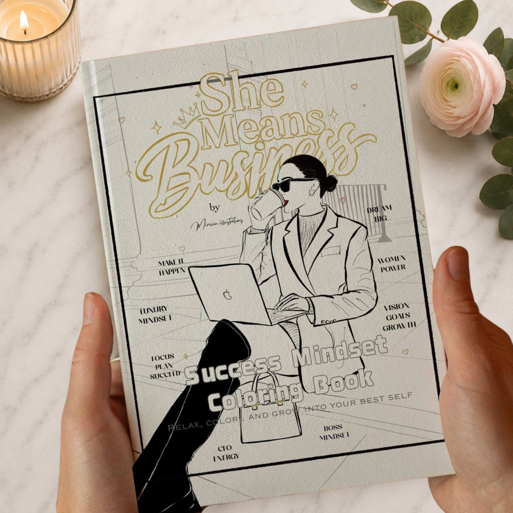 She Means Business: Success Mindset Coloring Book for Women (Digital Download)