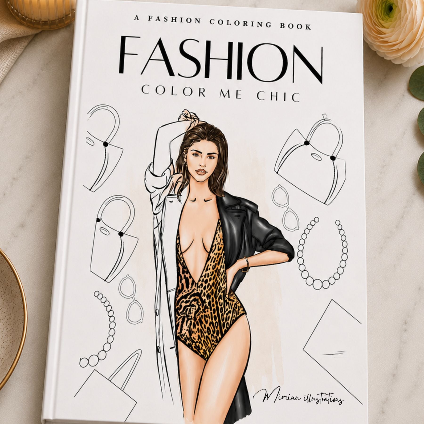 Fashion in Chic Coloring Book for Adults | Printable Fashion Coloring Pages PDF | Digital  Download