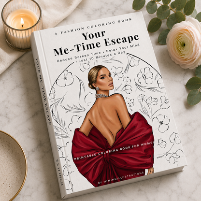 Red Carpet Fashion Coloring Book for Women
