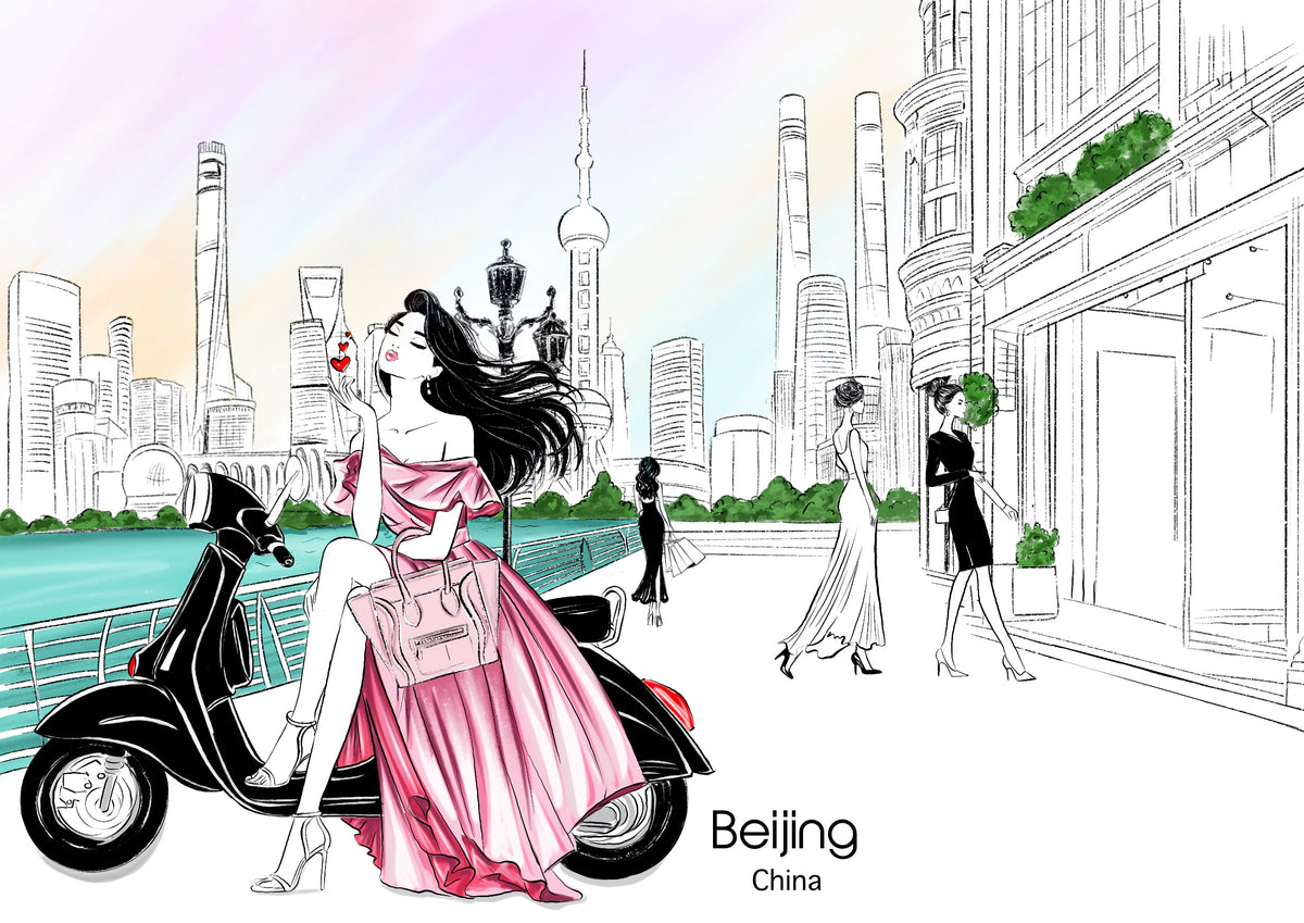 BEIJING CHIC-ILLUSTRATION-LIMITED EDITION PRINT
