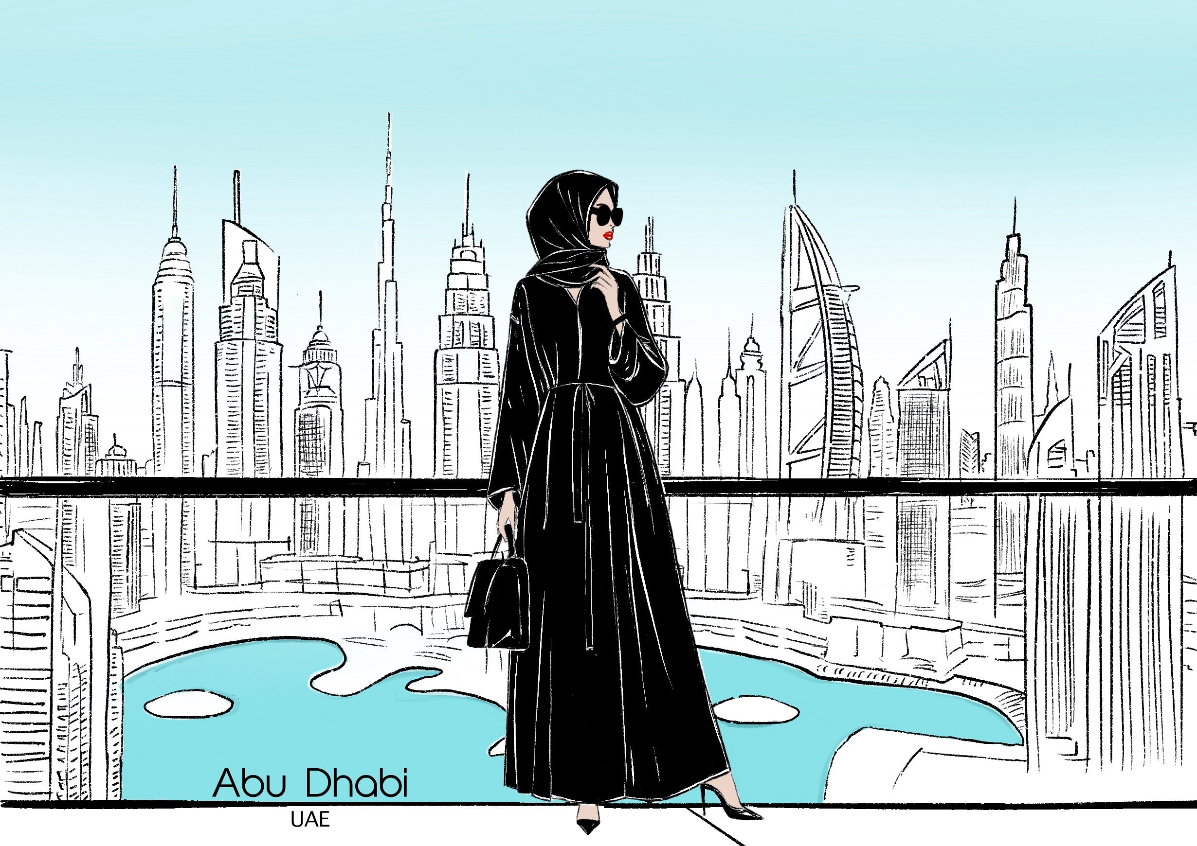 Abu Dhabi Grace – Modern Luxury Art Print