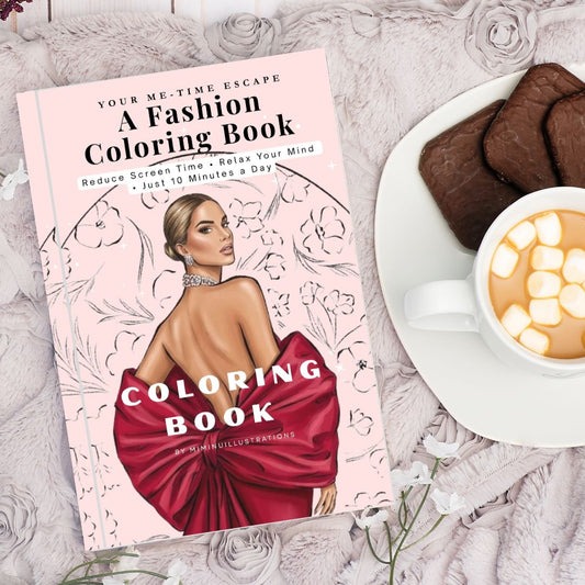 FAshion Coloring Book for Women | Stress Relief Coloring Pages | Digital Download
