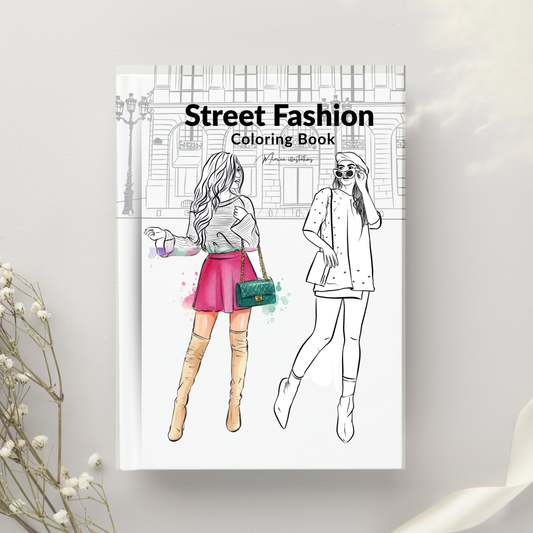 Street Fashion - Digital   Coloring Book