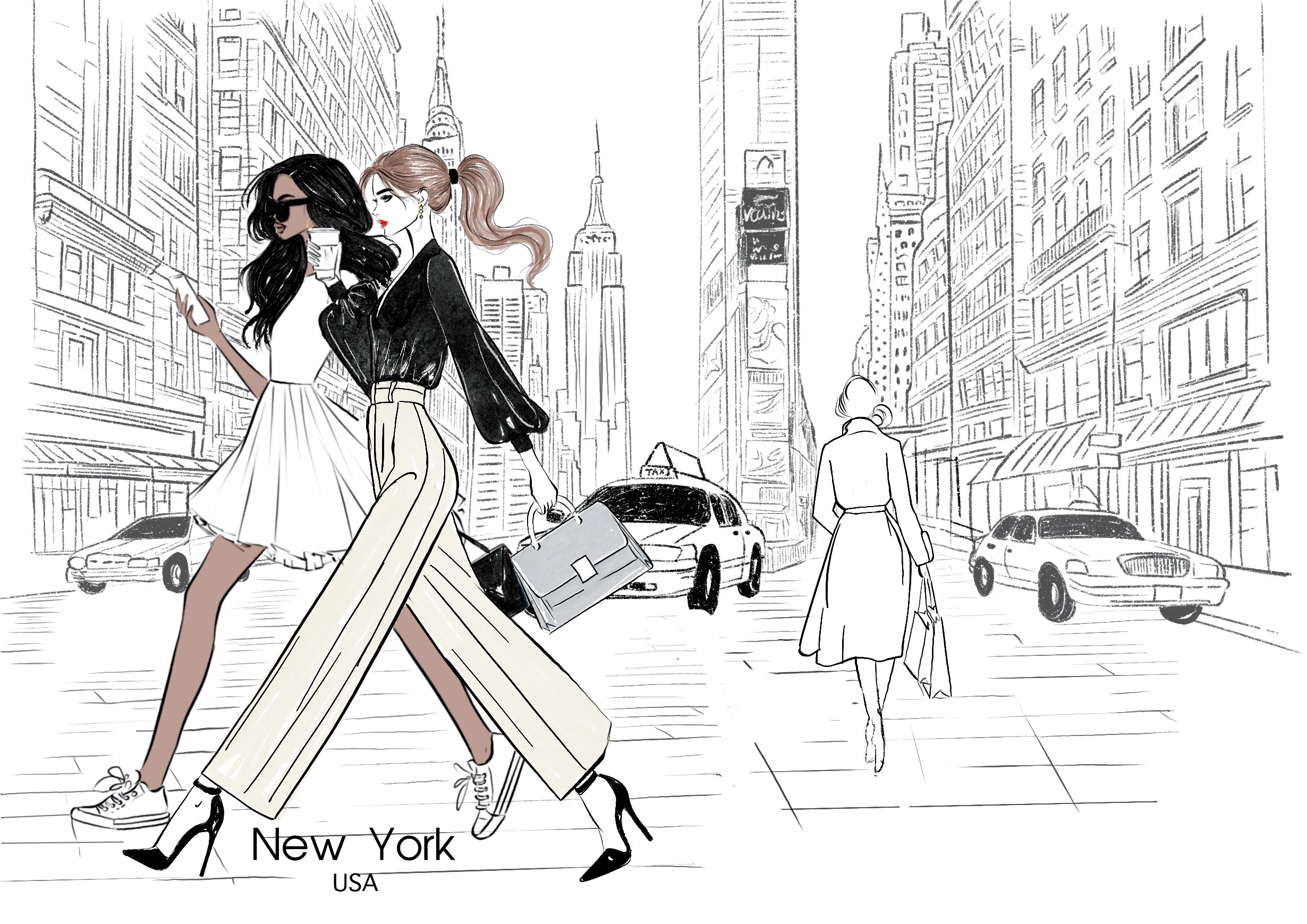 New York in Motion – Timeless City Art Print