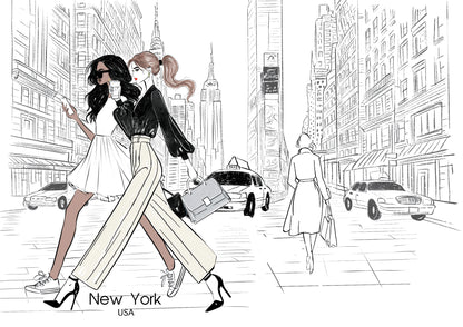 NEW YORK IN MOTION-ILLUSTRATION-LIMITED EDITION PRINT