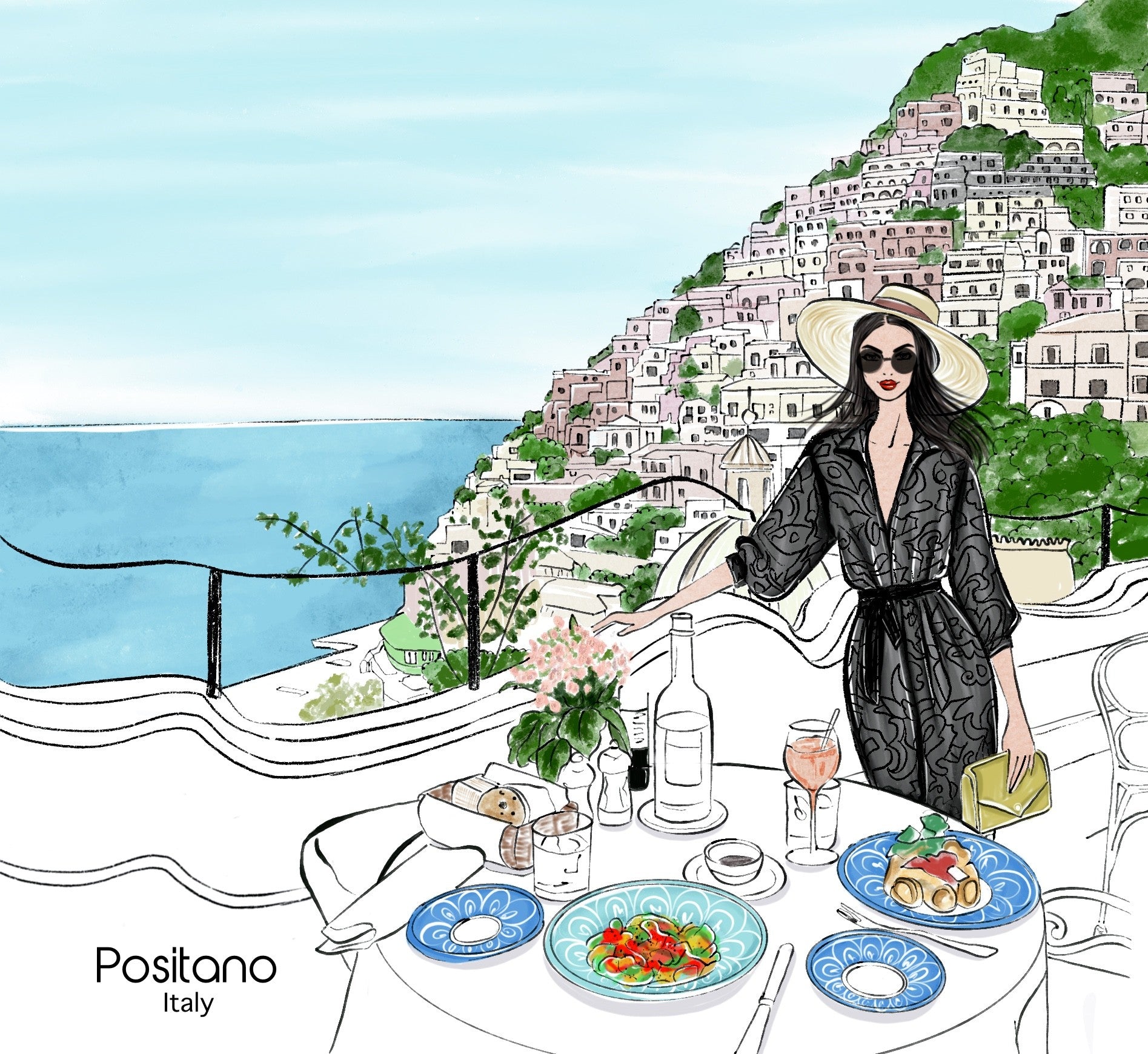 Positano Italy – Fashion Art Print