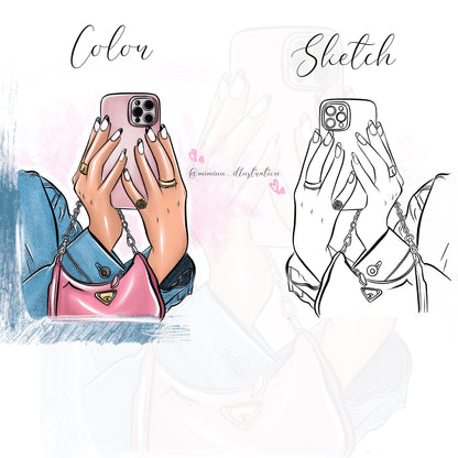 Beautiful Phone Coloring Pages (Freebies)