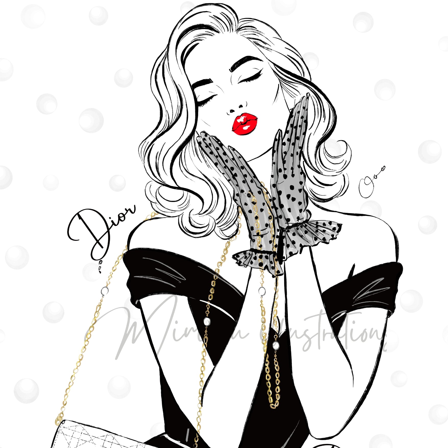 Dior Noir Whisper-fashion Print