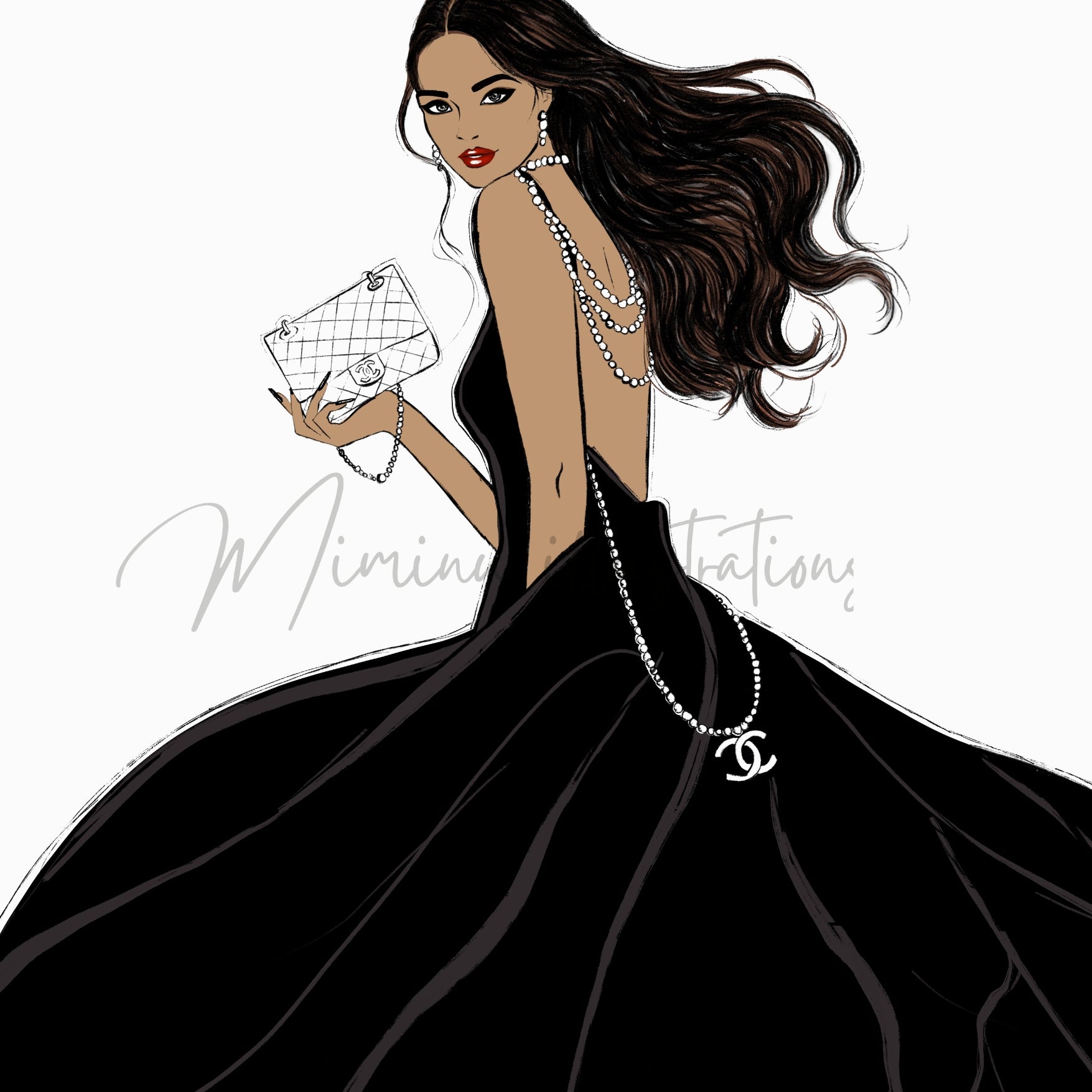 She Owns the Night | Luxury Fashion Art Print
