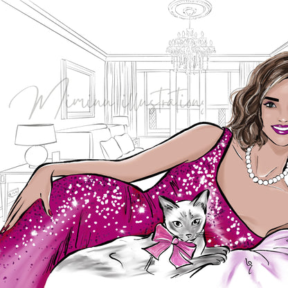 PINK GLAM-ILLUSTRATION-LIMITED EDITION PRINT