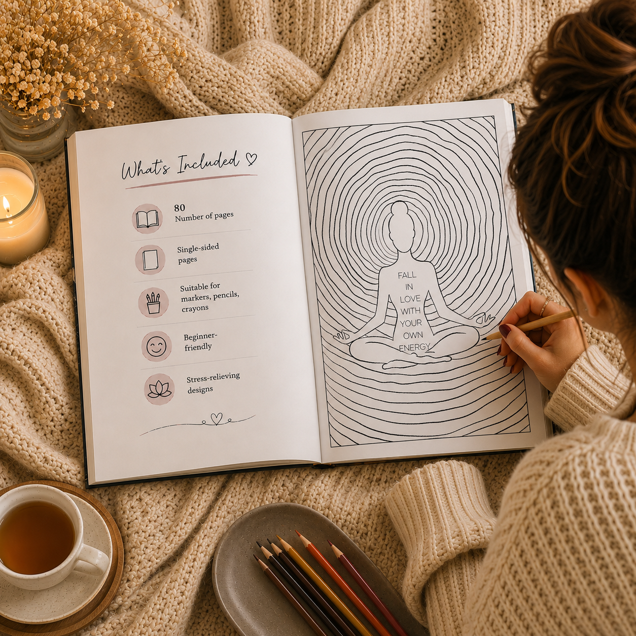 Calm Your Mind Coloring Book for Women: Stress Relief
