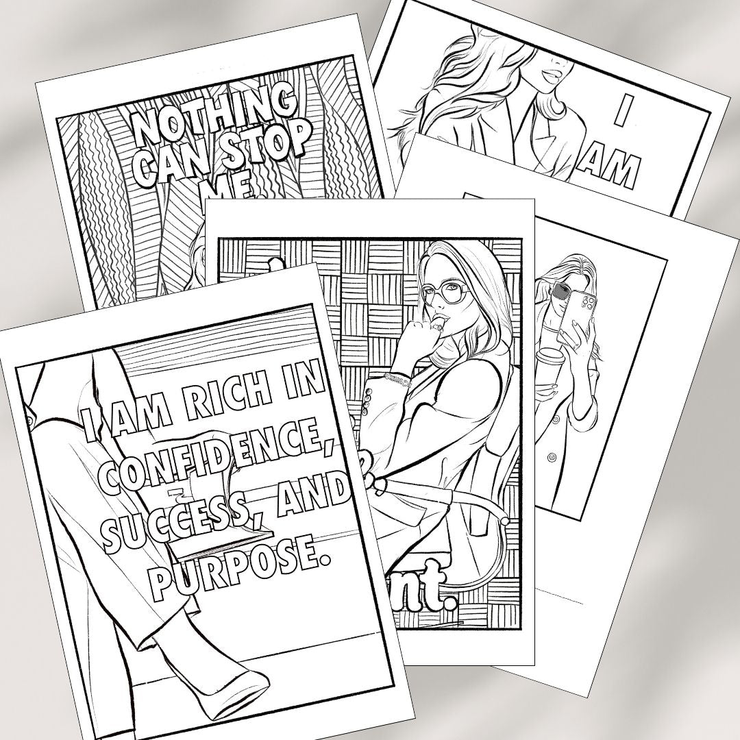 She Means Business: Success Mindset Coloring Book for Women