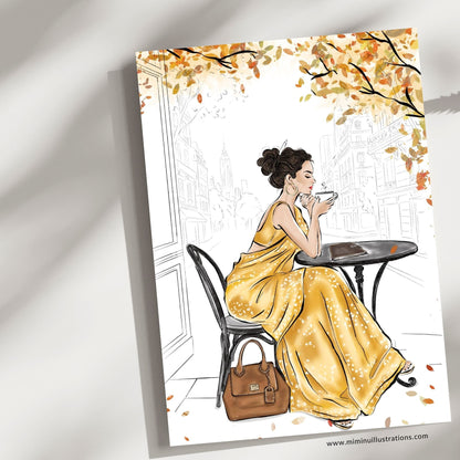 She Choose Herself  Framed Wall Art – A4 Fashion Illustration Decor for Women