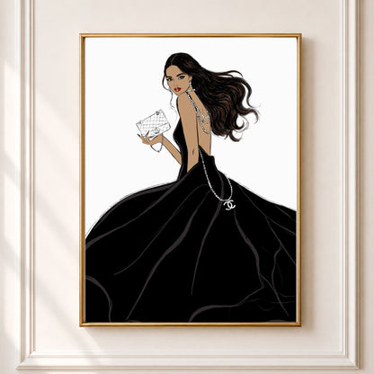 SHE OWNS THE NIGHT-ILLUSTRATION-LIMITED EDITION PRINT