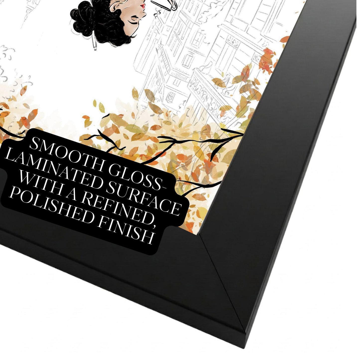 She Choose Herself  Framed Wall Art – A4 Fashion Illustration Decor for Women